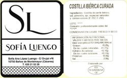 Costilla embuchada ibérica (600 - 700 gr)