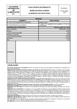 Cuña Queso de Oveja Curado