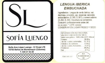 Lengua embuchada Ibérica (Pack 2 unidades) (300-350- gr)