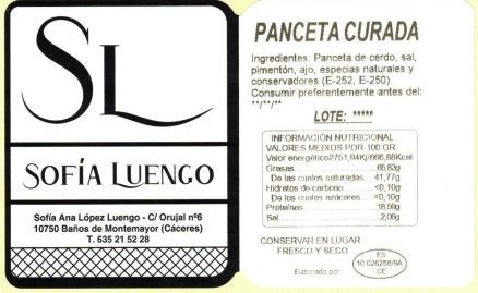 Panceta curada (450-500 gr)
