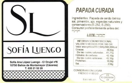 Papada curada (550-600 gr)
